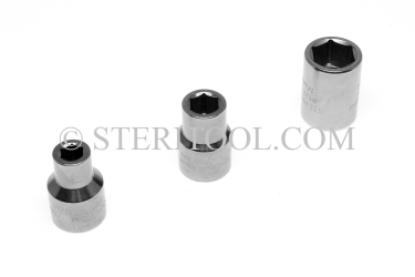 #12706 - 3/8" X 1/2 DR Stainless Steel Standard Socket. 1/2dr, 1/2-dr, 1/2 dr, socket, stainless steel